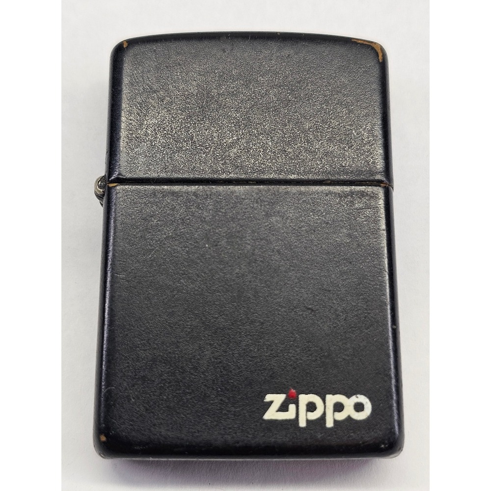 Zippo Lighter Unisex‎ OS Black Good 2003 Matte Logo Windproof Brass Insert
